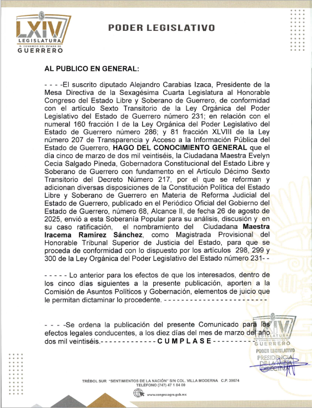 IRACEMA RAMIREZ SANCHEZ