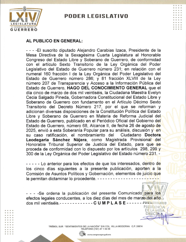 LEODEGARIA SANCHEZ NAJERA