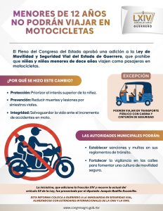 MENORES DE 12 AÑOS NO PODRÁN VIAJAR EN MOTOCICLETAS