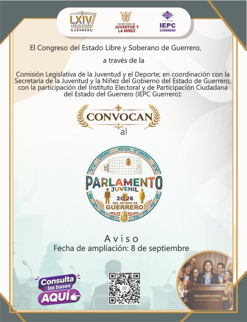 CONVOCATORIA PARLAMENTO JUVENIL 2026