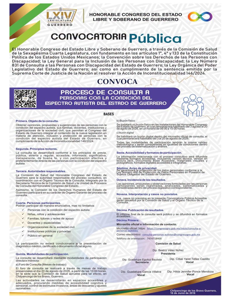 convocatoria consulta a personas con espectro autista