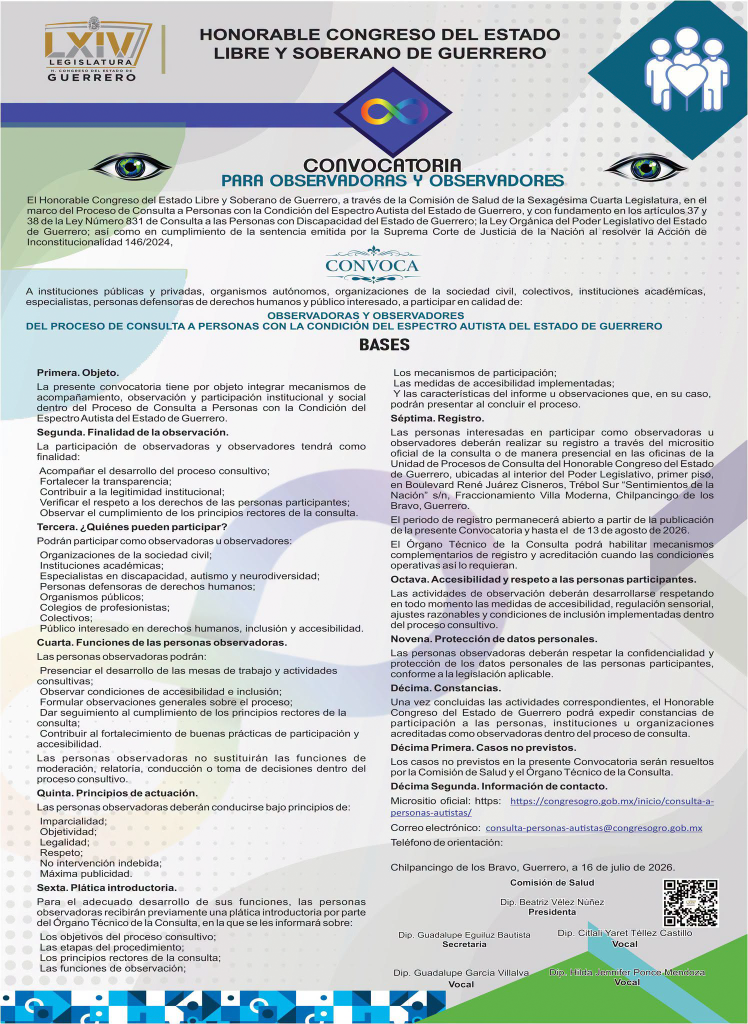 convocatoria observadores consulta autista